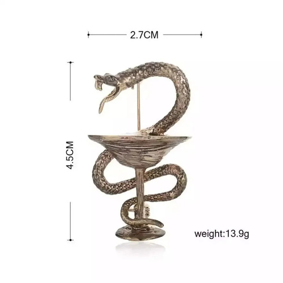 Memorial Cup with Snake Brooch - Picture 3 of 4